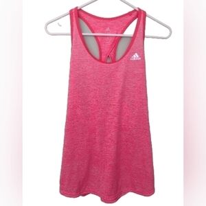 Adidas Climalite Tank Women's Large Activewear Top Neon Pink Scoop Neck